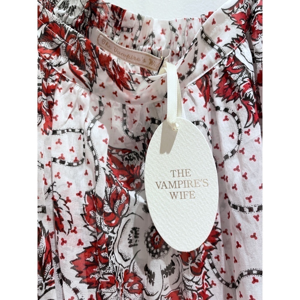 Nwt The Vampire's Wife The Guardian Meadow Rose Print Cotton Poplin Dress Us 8 — image 3 of 8